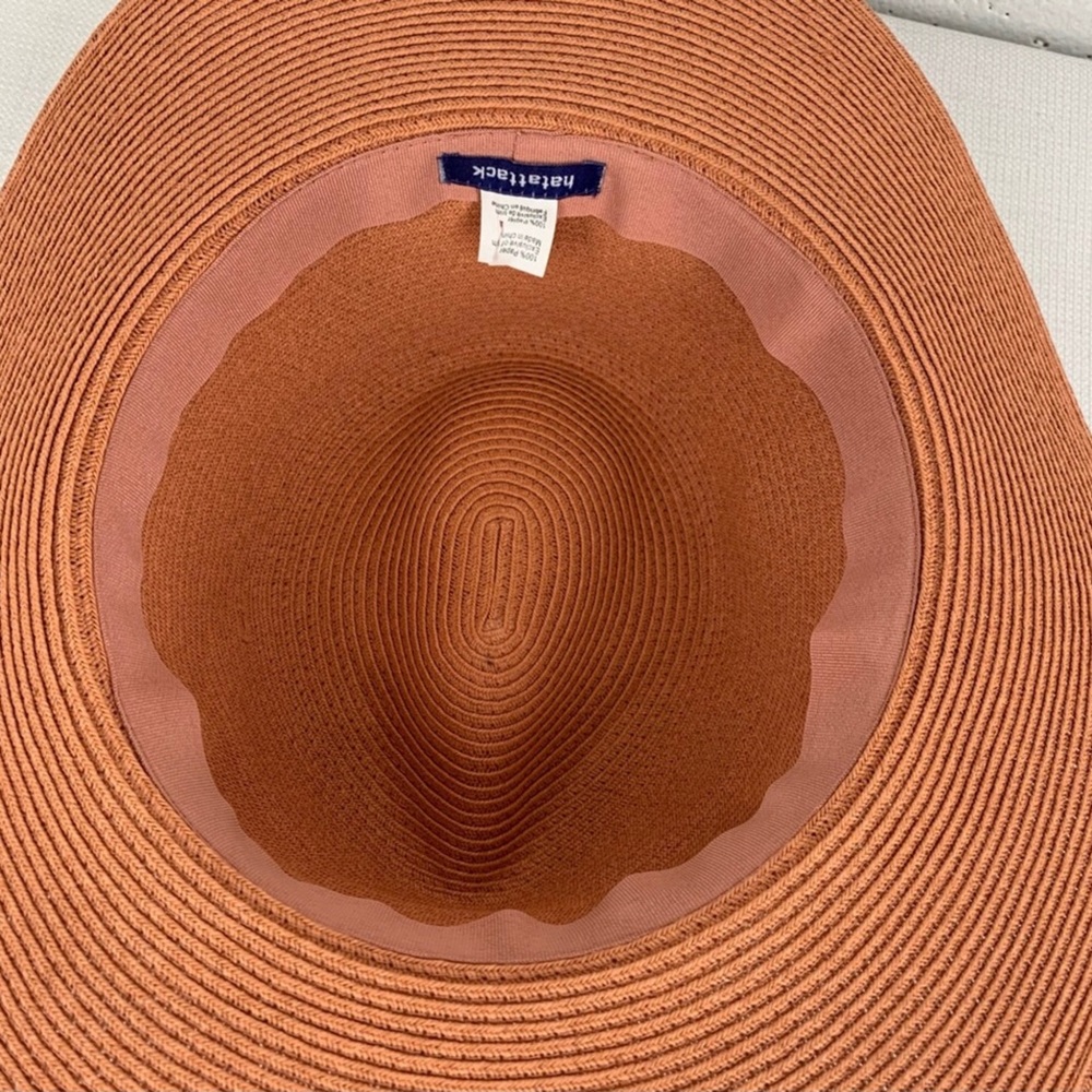 Hat Attack Copper / Peach Floppy Straw Hat - image 4